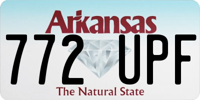 AR license plate 772UPF