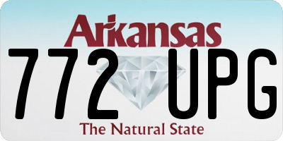 AR license plate 772UPG