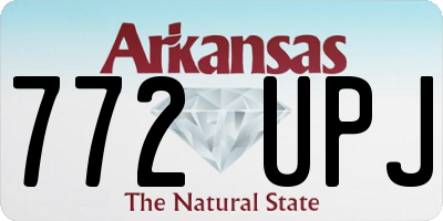 AR license plate 772UPJ