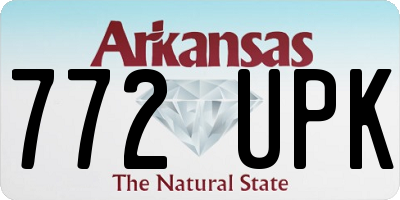 AR license plate 772UPK
