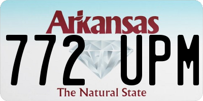 AR license plate 772UPM