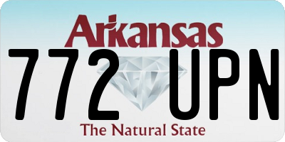 AR license plate 772UPN