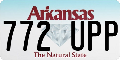 AR license plate 772UPP