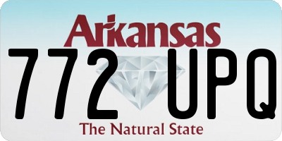 AR license plate 772UPQ