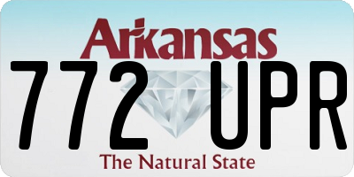 AR license plate 772UPR