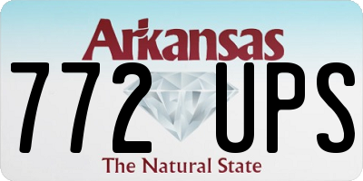 AR license plate 772UPS