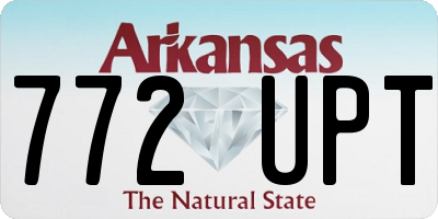AR license plate 772UPT