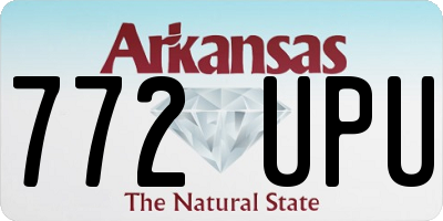 AR license plate 772UPU