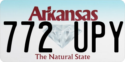 AR license plate 772UPY
