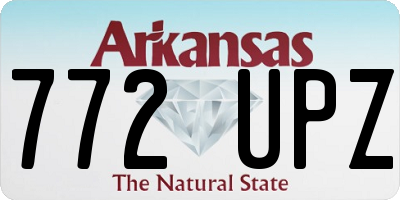 AR license plate 772UPZ
