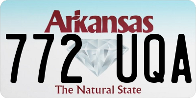 AR license plate 772UQA