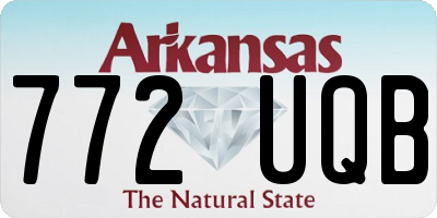 AR license plate 772UQB