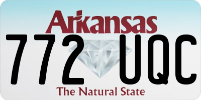 AR license plate 772UQC