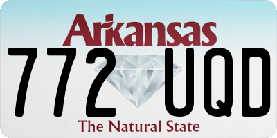 AR license plate 772UQD