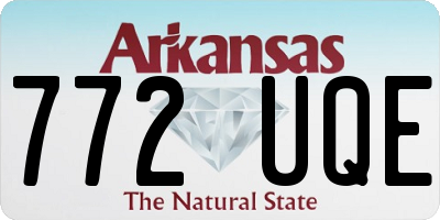 AR license plate 772UQE