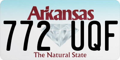 AR license plate 772UQF