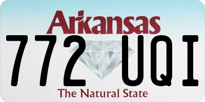 AR license plate 772UQI