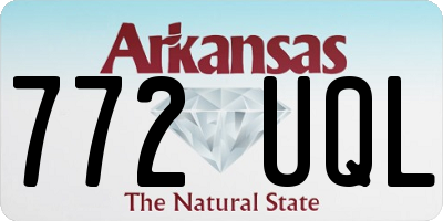 AR license plate 772UQL