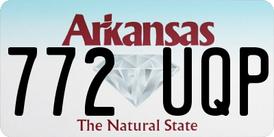 AR license plate 772UQP