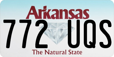AR license plate 772UQS