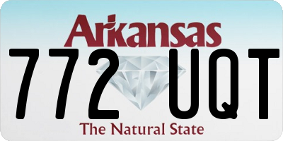 AR license plate 772UQT