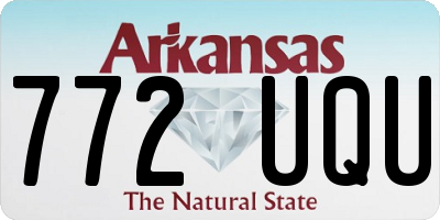 AR license plate 772UQU