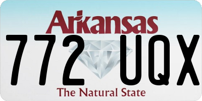 AR license plate 772UQX