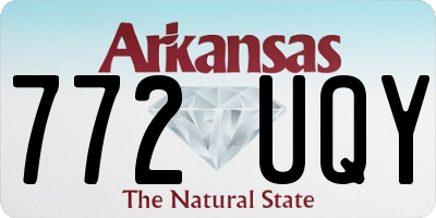 AR license plate 772UQY