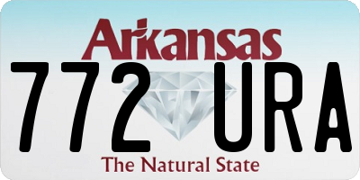 AR license plate 772URA