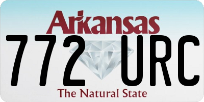 AR license plate 772URC