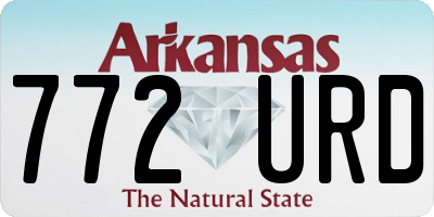AR license plate 772URD