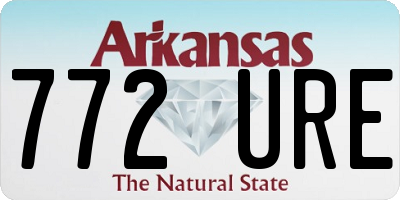 AR license plate 772URE