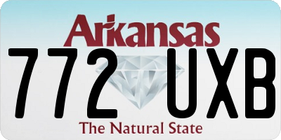 AR license plate 772UXB