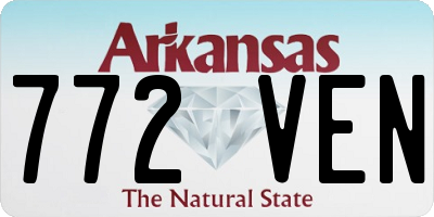 AR license plate 772VEN