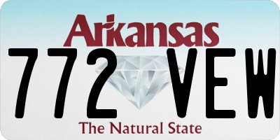 AR license plate 772VEW