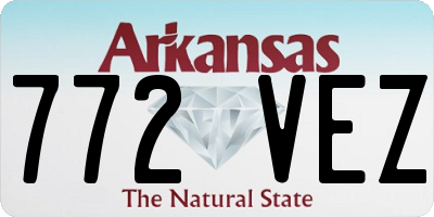 AR license plate 772VEZ