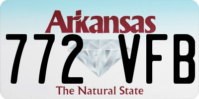 AR license plate 772VFB