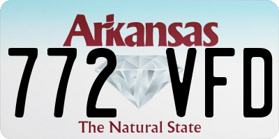 AR license plate 772VFD