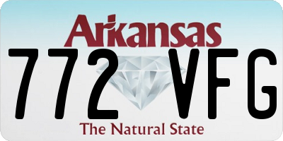 AR license plate 772VFG