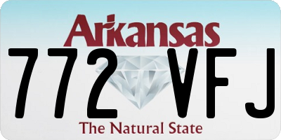 AR license plate 772VFJ