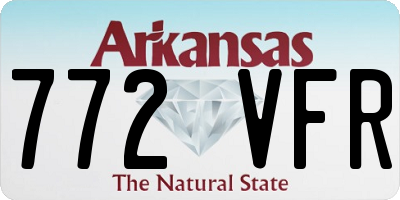 AR license plate 772VFR
