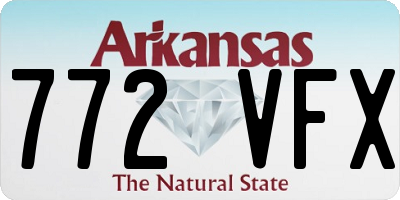 AR license plate 772VFX