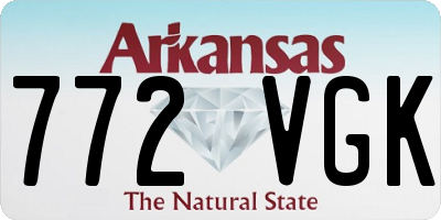 AR license plate 772VGK