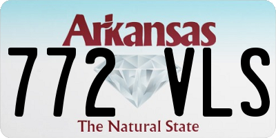 AR license plate 772VLS