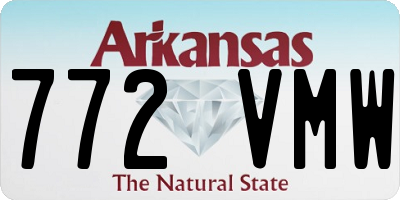 AR license plate 772VMW