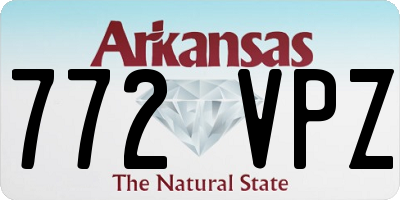 AR license plate 772VPZ