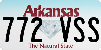 AR license plate 772VSS