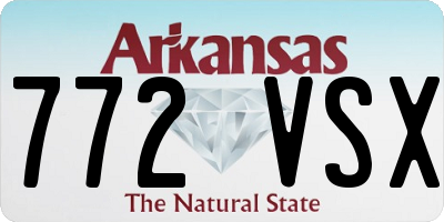 AR license plate 772VSX