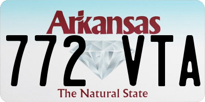 AR license plate 772VTA