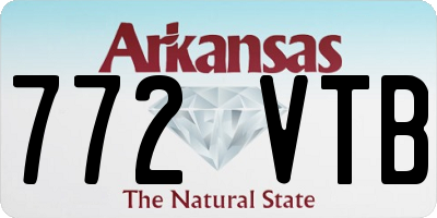AR license plate 772VTB